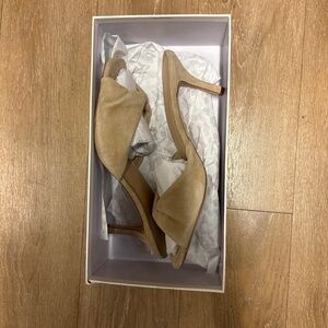 Veronica Beard Ruched Suede Mules 12M